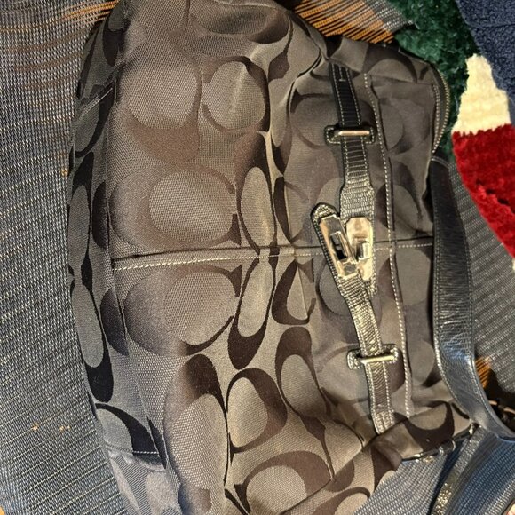 Coach Signature fabric satchel with leather trim - Picture 6 of 6